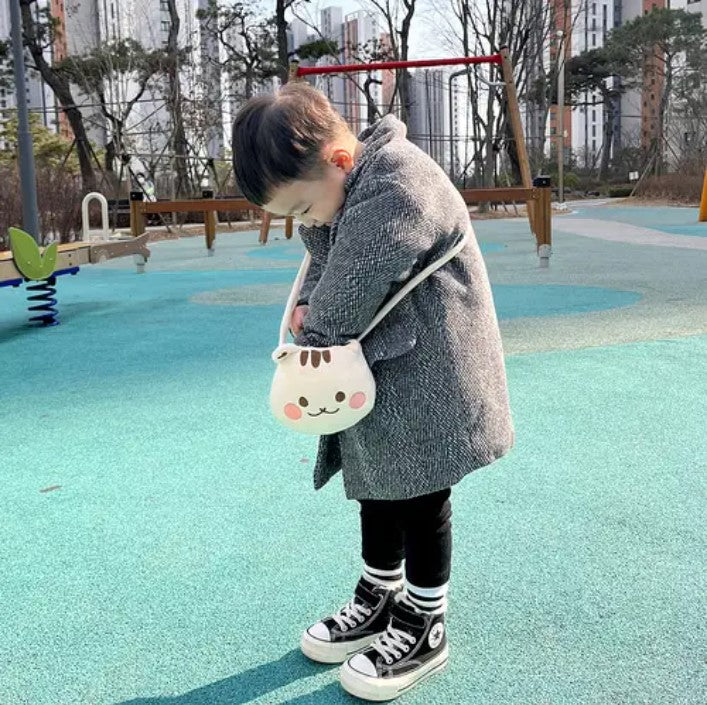 棉花糖人物斜背包